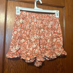 American Eagle Floral Orange Women's Shorts Size Small